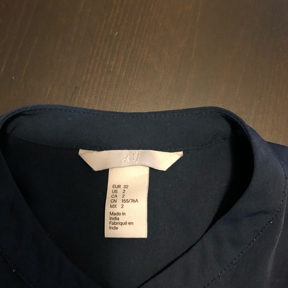 H&m navy blue button down dress 2 - Picture 2 of 2